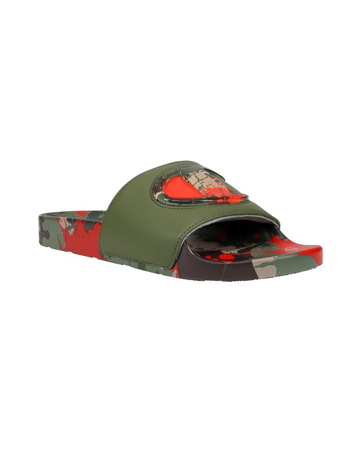 Champion Mens Slides NZ - Ipo Splatter Olive ( 9673-FXBGM )